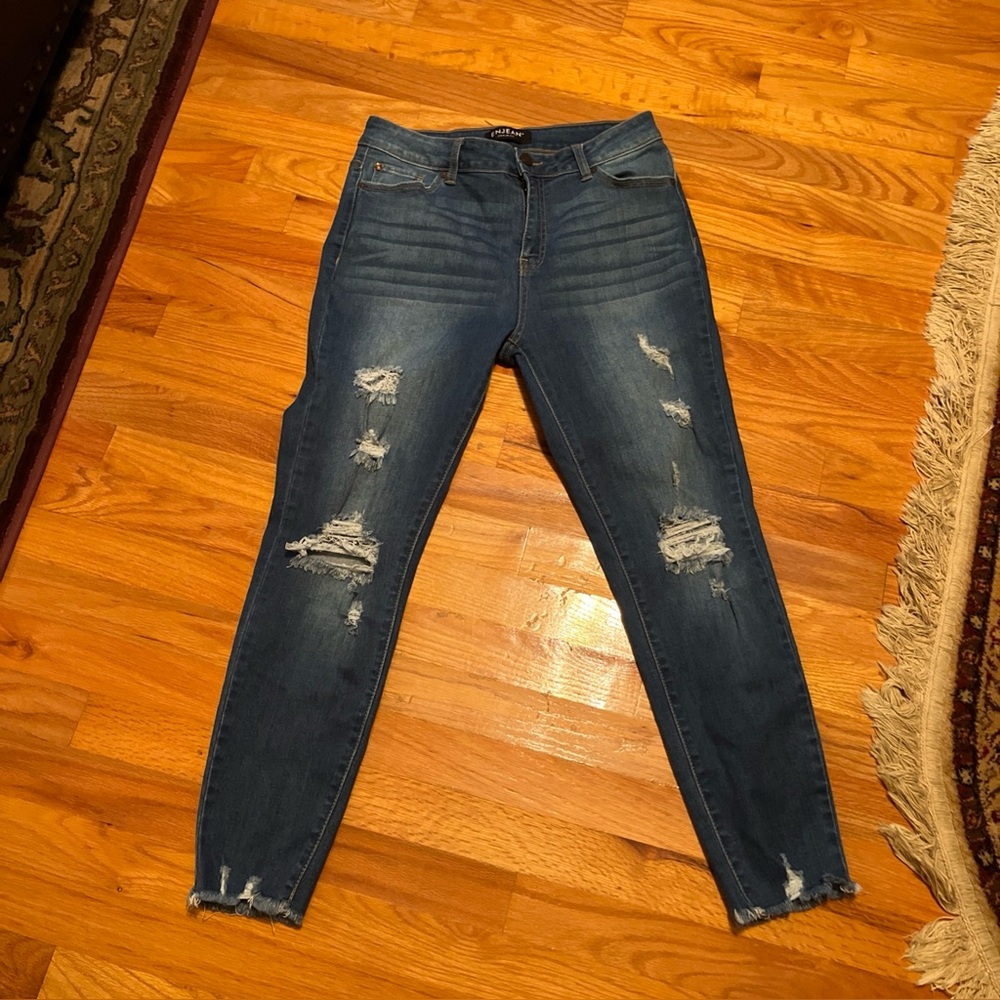 Enjean Co Distressed Blue Jeans